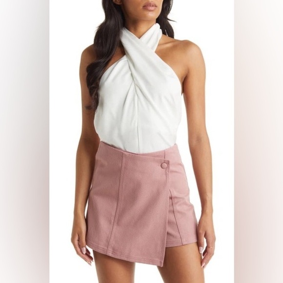 NWT Vici Collection Faux Wrap Mini Skort in Mauve Pink Spring Summer Sz S - Picture 3 of 12